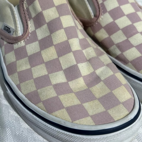 Vans Off The Wall Checkered Slip-On size 5.5 Men/ 7 Women Light Blue And White. - Picture 11 of 15